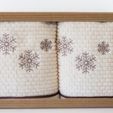 Set Lada 2x ručník vánoční vločka č.1